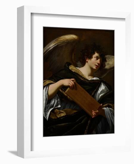 Angels with Attributes of the Passion, the Superscription from the Cross, C.1624-Simon Vouet-Framed Giclee Print