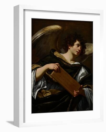 Angels with Attributes of the Passion, the Superscription from the Cross, C.1624-Simon Vouet-Framed Giclee Print