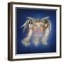 Angels with map-Edgar Jerins-Framed Giclee Print