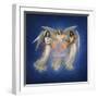 Angels with map-Edgar Jerins-Framed Giclee Print