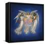 Angels with map-Edgar Jerins-Framed Stretched Canvas