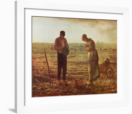 Angelus-Jean-François Millet-Framed Art Print