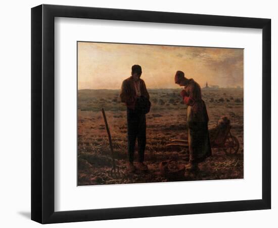 Angelus-Jean-François Millet-Framed Art Print