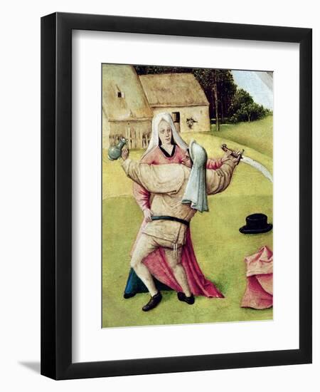 Anger, Detail from "The Table of the Seven Deadly Sins and the Four Last Things", circa 1480-Hieronymus Bosch-Framed Giclee Print