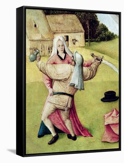 Anger, Detail from "The Table of the Seven Deadly Sins and the Four Last Things", circa 1480-Hieronymus Bosch-Framed Stretched Canvas