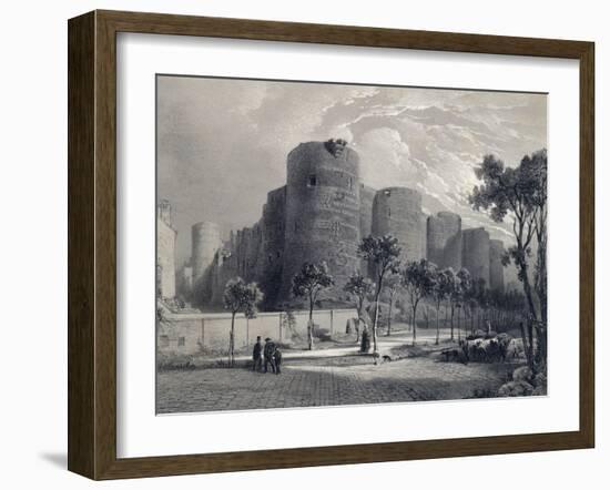 Angers Castle, France 19th Century-null-Framed Giclee Print