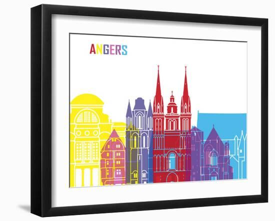 Angers Skyline Pop-paulrommer-Framed Art Print