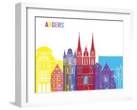 Angers Skyline Pop-paulrommer-Framed Art Print