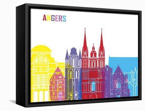 Angers Skyline Pop-paulrommer-Framed Stretched Canvas