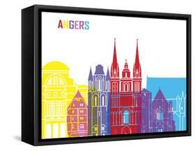 Angers Skyline Pop-paulrommer-Framed Stretched Canvas