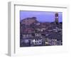 Anghiari at twilight, Vitaleta, Tuscany, Italy-Roland Gerth-Framed Photographic Print