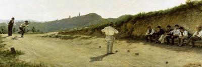 Game of Bowls, 1885-Angiolo Tommasi-Stretched Canvas