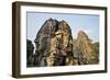 Angkor Bayon Faces Cambodia-null-Framed Photographic Print