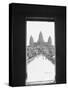 Angkor Wat Doorway View, Cambodia-Walter Bibikow-Stretched Canvas