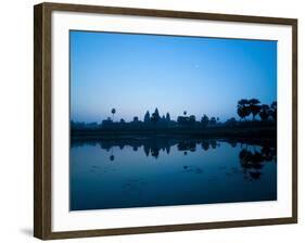 Angkor Wat Temple and Moon, Angkor Temples, UNESCO World Heritage Site, Siem Reap, Cambodia-Matthew Williams-Ellis-Framed Photographic Print