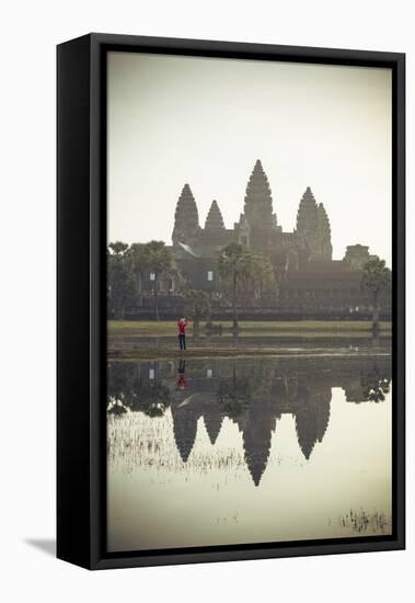 Angkor Wat Temple, Angkor, UNESCO World Heritage Site, Cambodia, Indochina, Southeast Asia, Asia-Yadid Levy-Framed Stretched Canvas