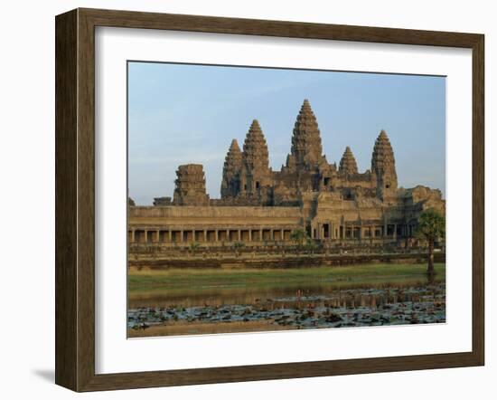 Angkor Wat Temple in the Evening, Siem Reap, Cambodia, Indochina, Southeast Asia-Gavin Hellier-Framed Photographic Print