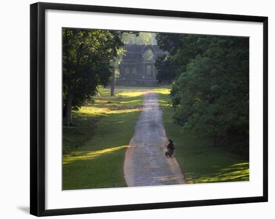 Angkor Wat, Temple Road, Cambodia-Walter Bibikow-Framed Photographic Print