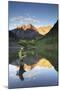 Angler Geoff Mueller Fly Fishing on a Lake in Maroon Bells Wilderness, Colorado-Adam Barker-Mounted Photographic Print