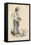 Angler on the Seine-Monnier-Framed Stretched Canvas
