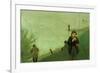 Anglers on the Rhine-Auguste Macke-Framed Art Print