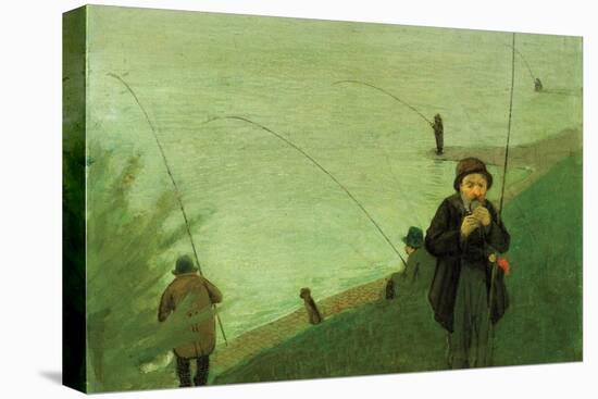 Anglers on the Rhine-Auguste Macke-Stretched Canvas