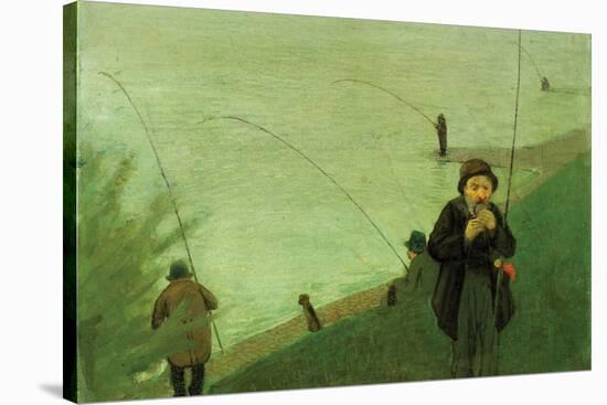 Anglers on the Rhine-Auguste Macke-Stretched Canvas