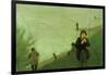 Anglers on the Rhine-Auguste Macke-Framed Art Print