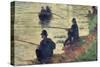 Anglers, Study for "La Grande Jatte", 1883-Georges Seurat-Stretched Canvas