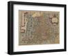 Anglia: England and Wales, 1579-Christopher Saxton-Framed Giclee Print