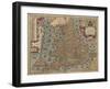 Anglia: England and Wales, 1579-Christopher Saxton-Framed Giclee Print