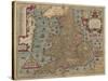 Anglia: England and Wales, 1579-Christopher Saxton-Stretched Canvas