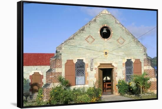 Anglican Church, Liberta Village, Antigua, Leeward Islands, West Indies, Caribbean, Central America-Bruno Barbier-Framed Stretched Canvas