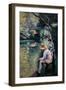 Angling, 1878 (Oil on Canvas)-Gustave Caillebotte-Framed Giclee Print