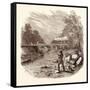 Angling, Fishing, Water, Fish, Fisherman, Bait, River, Angler, Man, Fisher-null-Framed Stretched Canvas