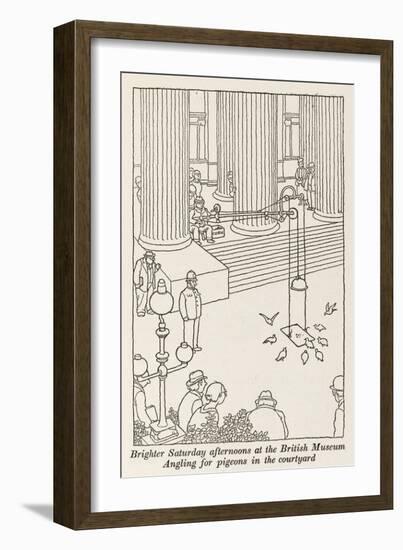 Angling for Pigeons-William Heath Robinson-Framed Art Print