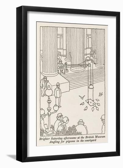 Angling for Pigeons-William Heath Robinson-Framed Art Print