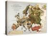 Angling in Troubled Waters, A Serio Comic Map of Europe, 1890-Frederick W Rose-Stretched Canvas