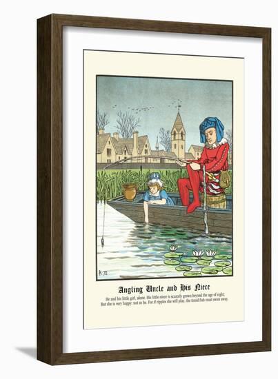 Angling Uncle and His Niece, c.1873-J.e. Rogers-Framed Art Print