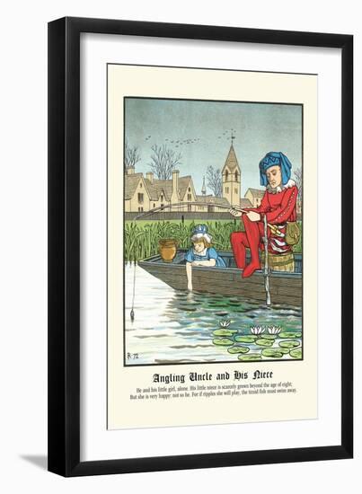 Angling Uncle and His Niece, c.1873-J.e. Rogers-Framed Art Print