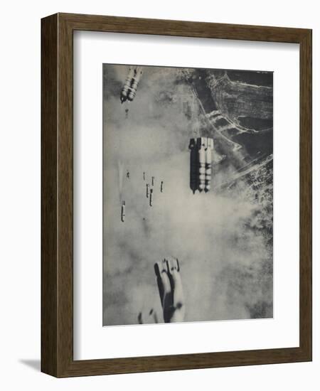 Anglo-American Incendiary Bombs Fall on Hamburg, 1942-45-null-Framed Premium Giclee Print