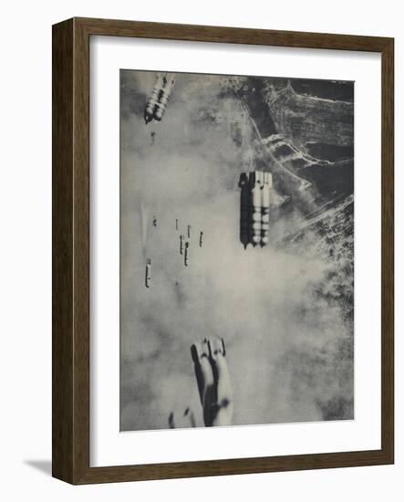 Anglo-American Incendiary Bombs Fall on Hamburg, 1942-45-null-Framed Giclee Print