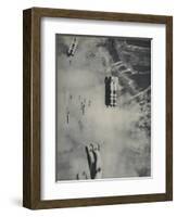 Anglo-American Incendiary Bombs Fall on Hamburg, 1942-45-null-Framed Giclee Print