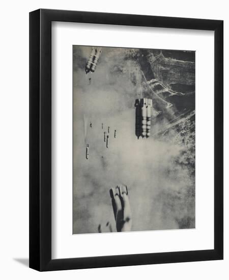 Anglo-American Incendiary Bombs Fall on Hamburg, 1942-45-null-Framed Giclee Print