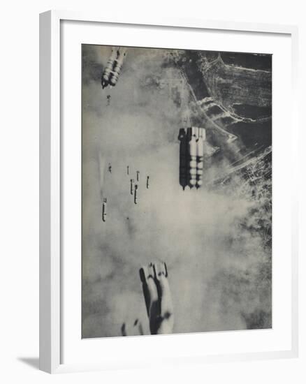 Anglo-American Incendiary Bombs Fall on Hamburg, 1942-45-null-Framed Giclee Print