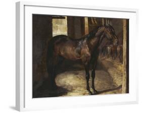 Anglo-Arabian Stallion in the Imperial Stables at Versailles-Théodore Géricault-Framed Giclee Print