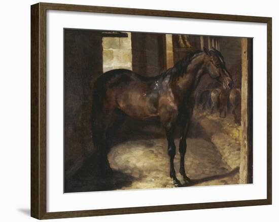 Anglo-Arabian Stallion in the Imperial Stables at Versailles-Théodore Géricault-Framed Giclee Print