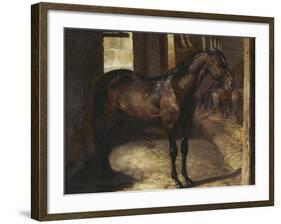 Anglo-Arabian Stallion in the Imperial Stables at Versailles-Théodore Géricault-Framed Giclee Print