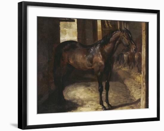 Anglo-Arabian Stallion in the Imperial Stables at Versailles-Théodore Géricault-Framed Giclee Print