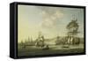 Anglo-Dutch Fleet in the Bay of Algiers-Nicolaas Baur-Framed Stretched Canvas